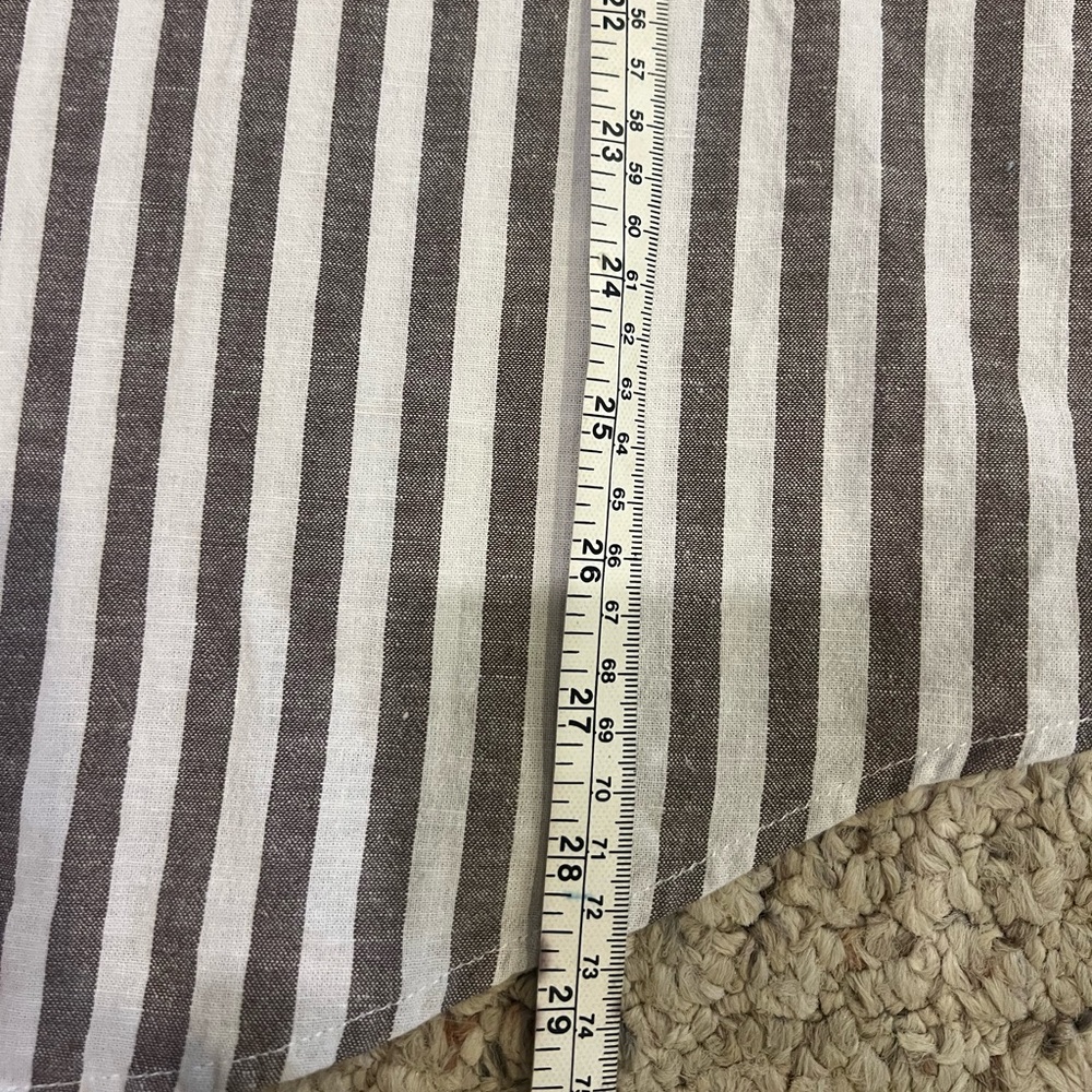 Skagen Men's Casual Striped Button Down Shirt - Brown and White-NWT - Picture 7 of 8
